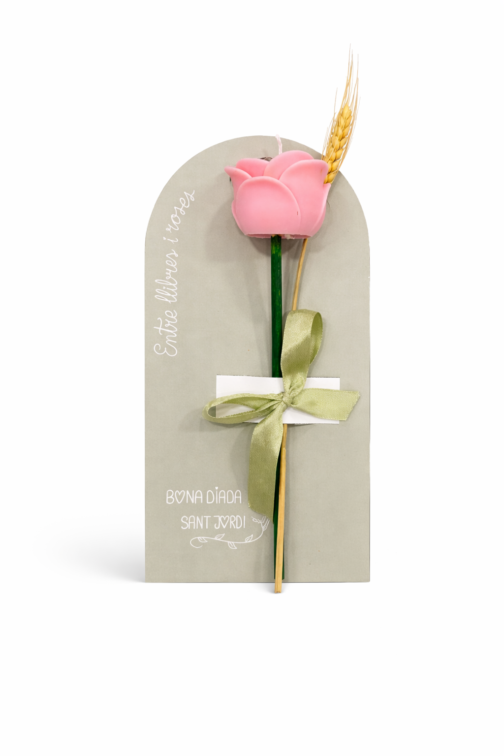Espelma Sant Jordi - Rosa de llum - Imagen 2