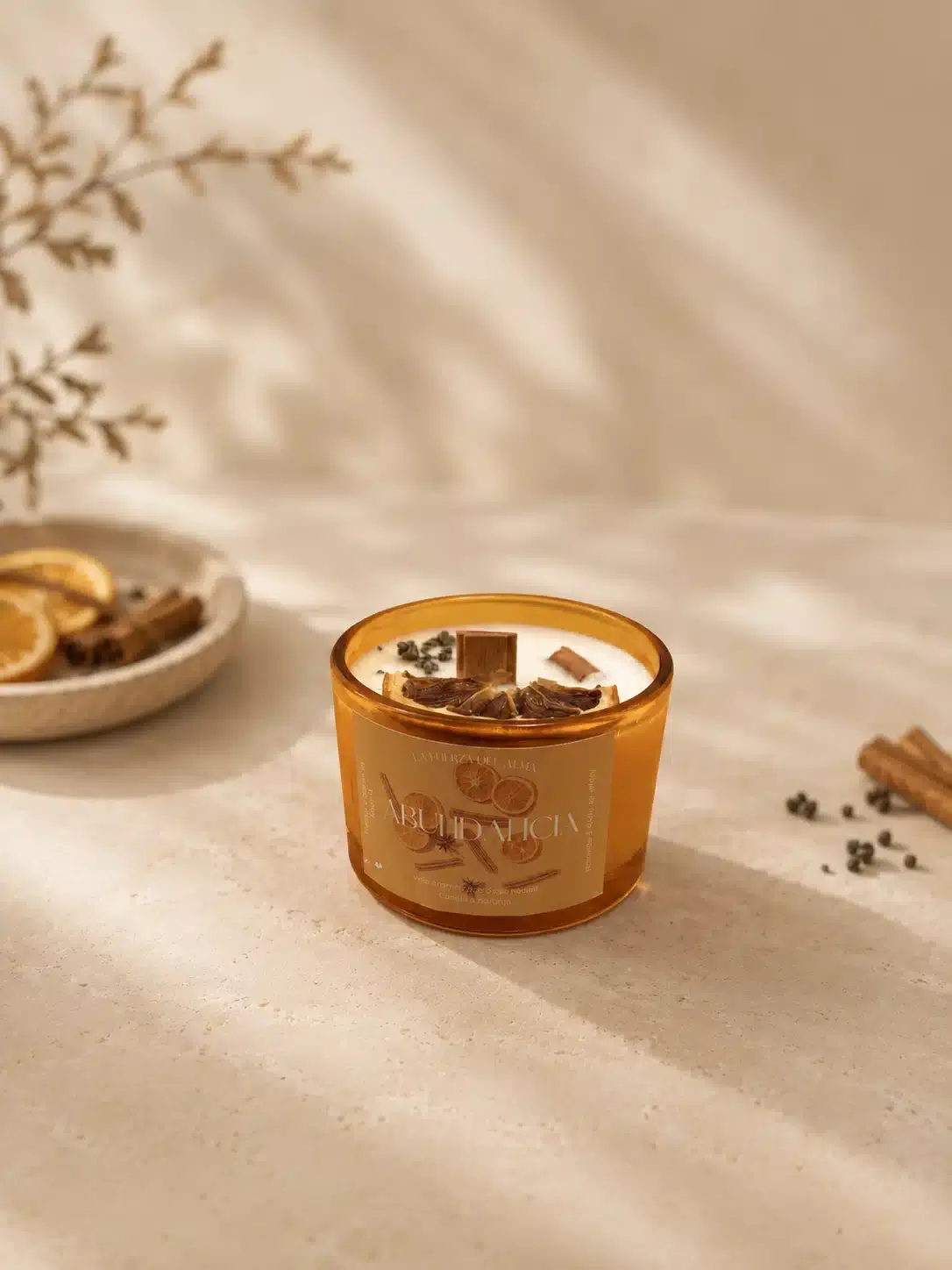 Abundancia – Vela mini Canela y Naranja