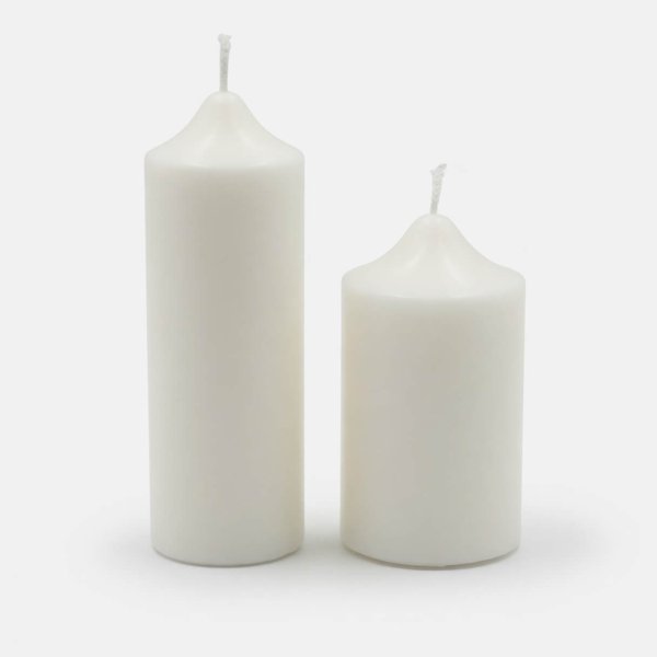 Cirios de Luz – Velas Cilíndricas Blancas - Pack 2 unidades